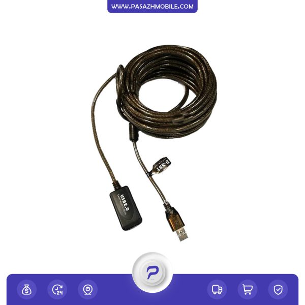 کابل افزایش USB2.0 برند دی نت به طول ۲۰ متر